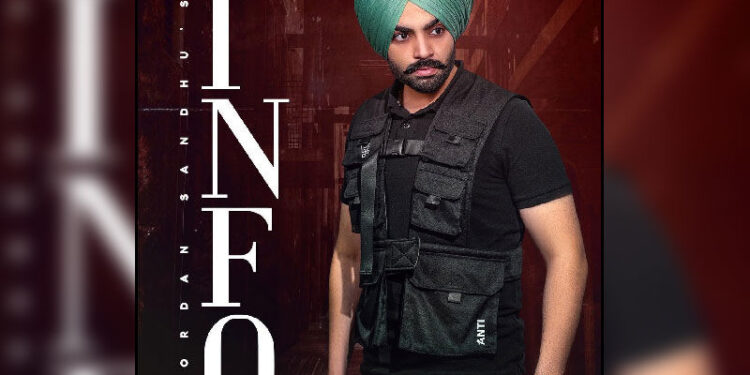 Jordan Sandhu Reveals the Poster of His Upcoming Song “Info”