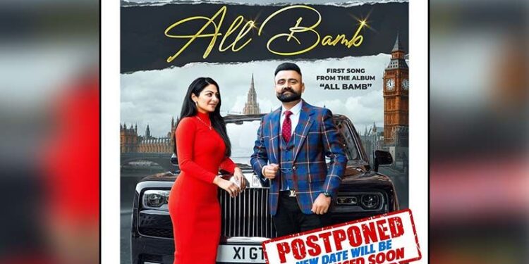 Amrit Mann Postponed the Release Date of the First Song from his Upcoming Album “All Bamb”